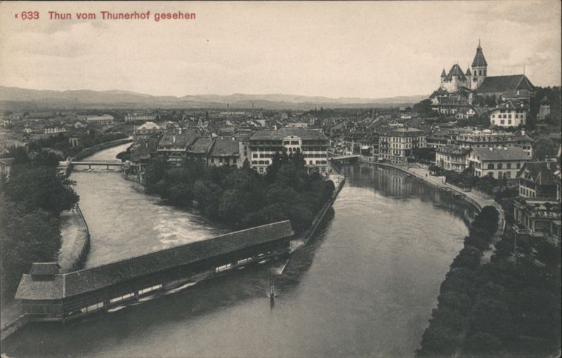 Thun vom Thunerhof gesehen Switzerland