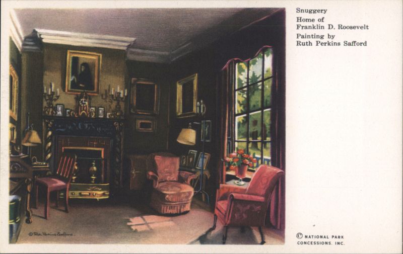 Snuggery, Franklin D. Roosevelt Home, Ruth Safford Painting
