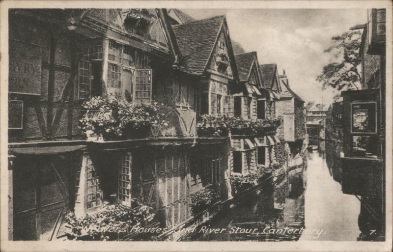 Weavers Houses & River Stour, Canterbury United Kingdom
