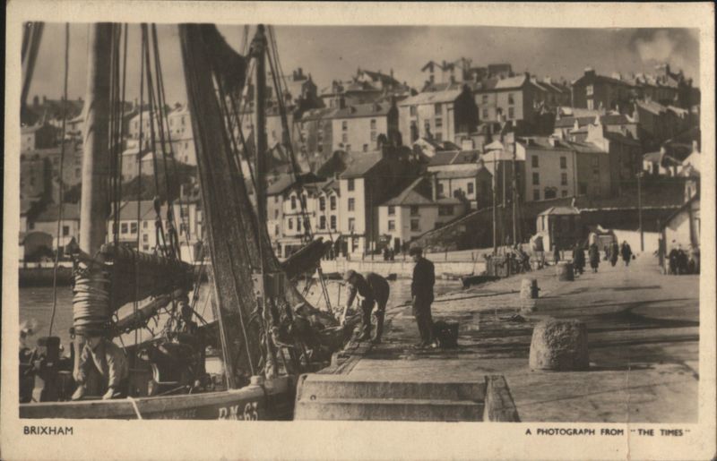 Brixham Harbor, Fishing Boats, Hilly Town United Kingdom