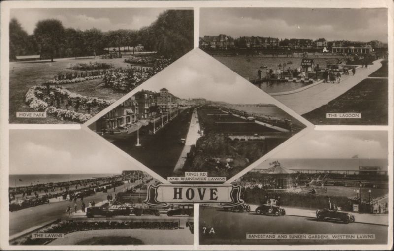 Hove Multi-View: Park, Lagoon, Kings Road, Brunswick & Western Lawns England