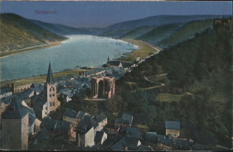 Bacharach, Rhine River Valley Town View Germany