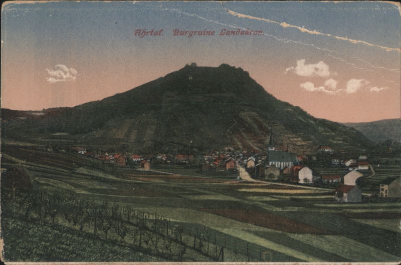 Ahrtal. Burgruine Landskron. Germany