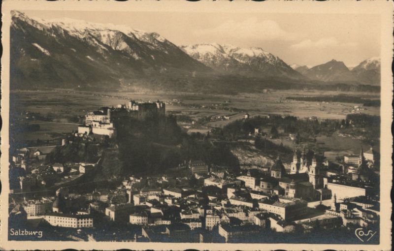 Salzburg City Panorama, Hohensalzburg Fortress, Untersberg Austria