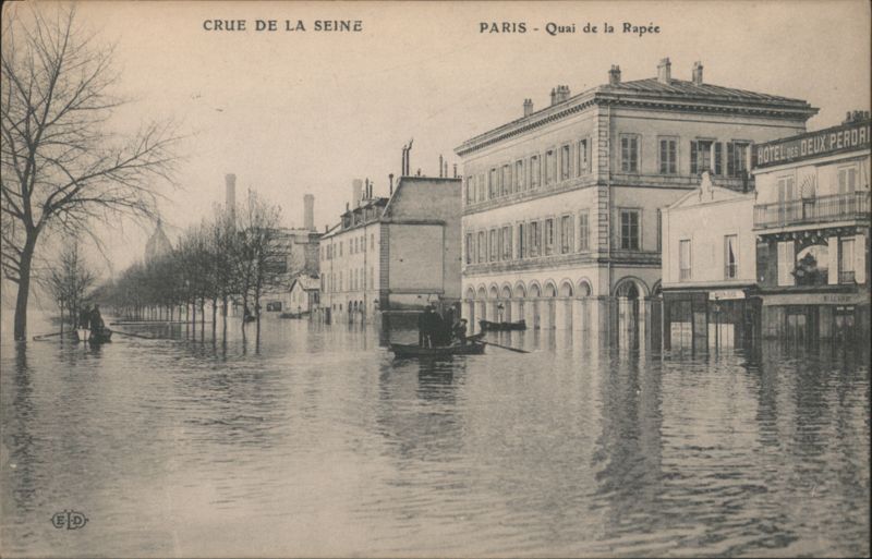 Crue de la Seine, Quai de la Rapée, Paris France