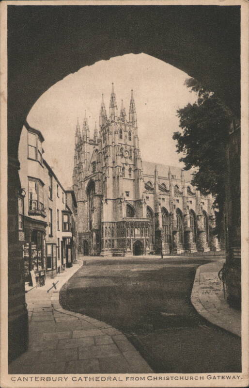 Canterbury Cathedral from Christchurch Gateway England