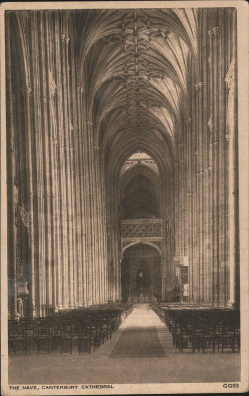 Canterbury Cathedral Nave Interior United Kingdom Kent