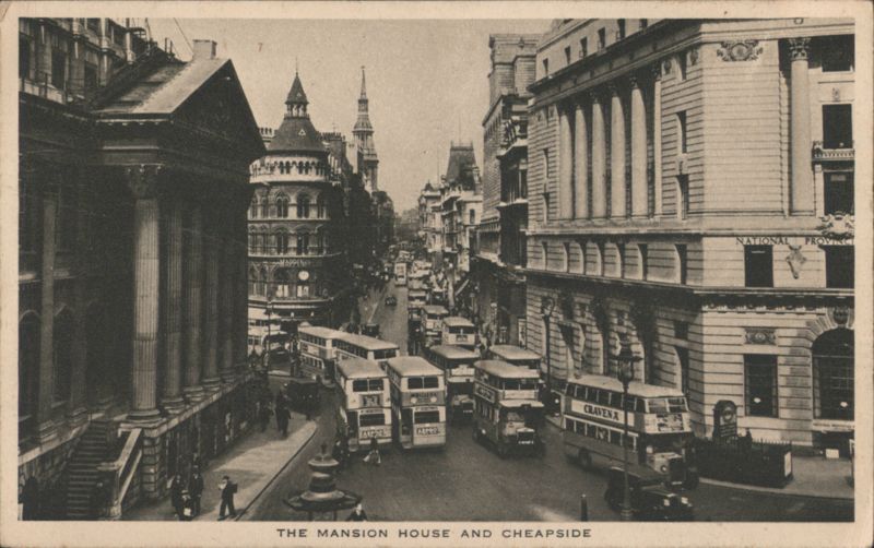 The Mansion House and Cheapside, London United Kingdom
