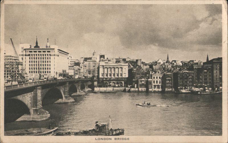 London Bridge, River Thames with City Skyline England