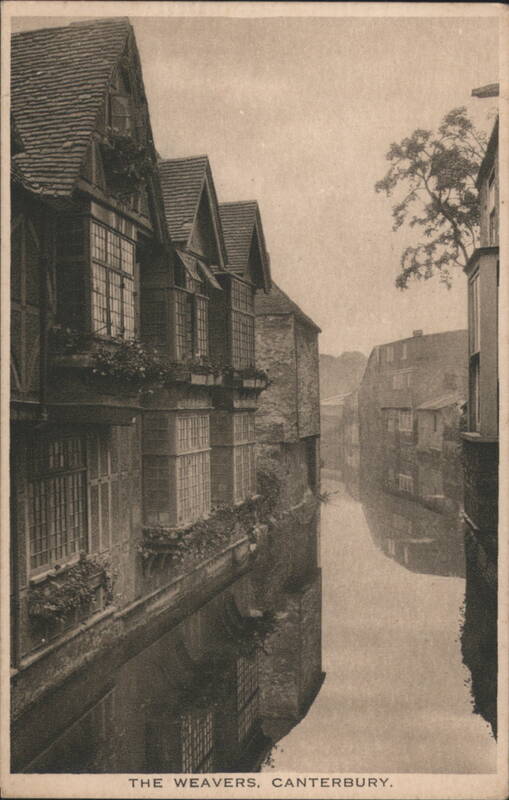 The Weavers, historic buildings along river Canterbury England