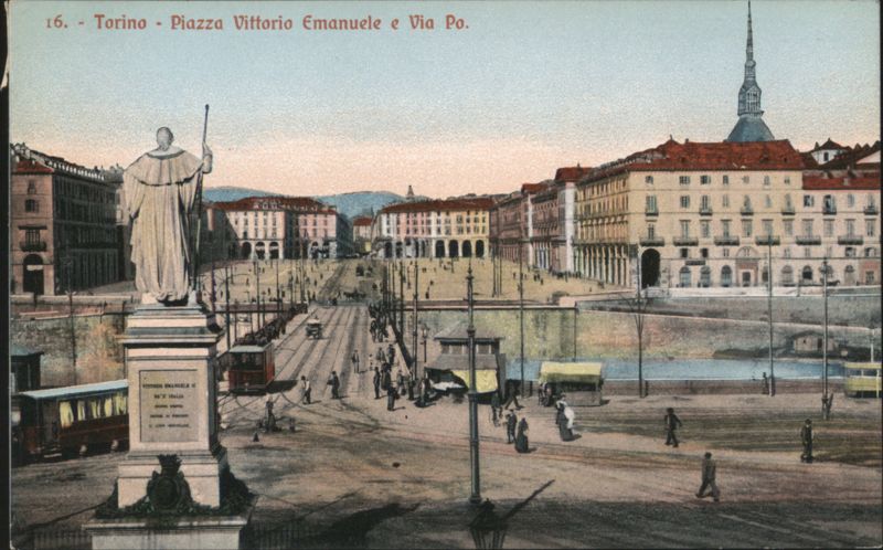 Piazza Vittorio Emanuele e Via Po, Torino Italy