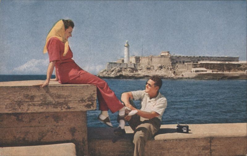 Morro Castle, Havana Harbor with Couple Cuba
