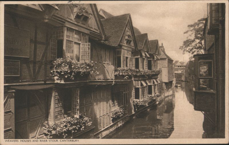 Weavers Houses & River Stour, Canterbury, England Kent