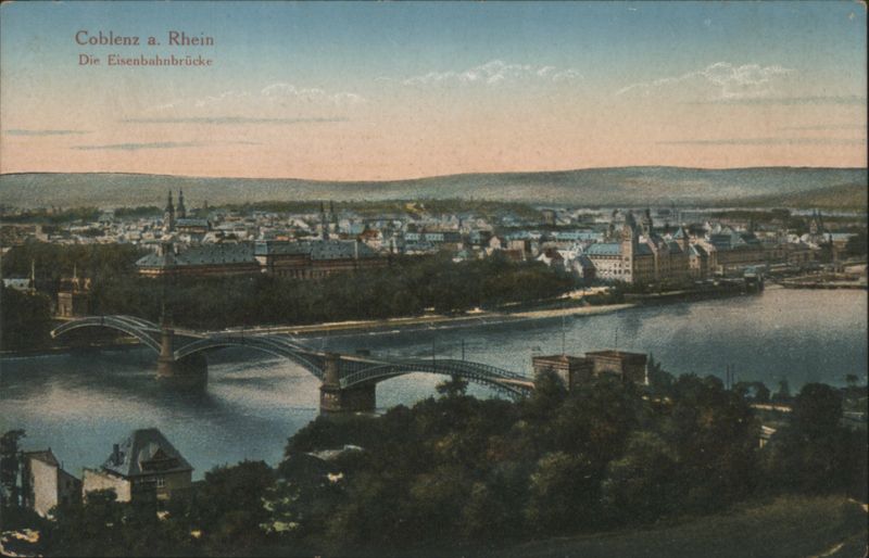 Coblenz a. Rhein, Die Eisenbahnbrücke Germany