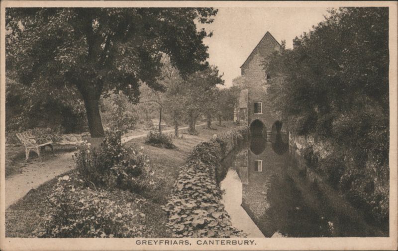 Greyfriars, Canterbury - River & Historic Building View England