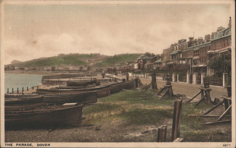 The Parade, Dover - Boats on Shore, Terraced Houses United Kingdom