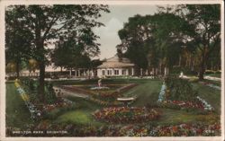 Preston Park, Brighton, Flower Beds & Pavilion Postcard