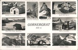 Gornergrat, Matterhorn, Monte Rosa, Swiss Alps Postcard