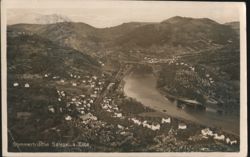 Sommerfrische Salesel an der Elbe River Valley View Postcard