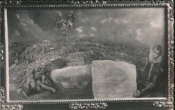 El Greco's View and Plan of Toledo Painting Postcard