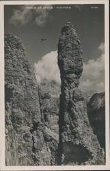 Guglia De Amicis Misurina, Mountain Climber Postcard