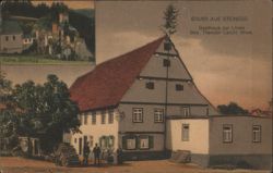 Steinegg, Gasthaus zur Linde, Ruine Steinegg Postcard