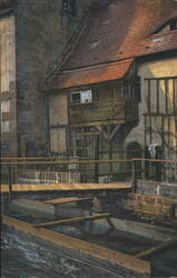 Alt-Dresden: Bay Window at Old Cannon Boring Mill Postcard
