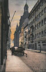 Alt-Dresden, Töpferstrasse mit Frauenkirche Postcard