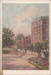 Hampton Court Palace and Gardens, Watercolor by Roli Hughes Postcard