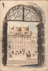Warsaw Old Town View through Arched Gate, Schäffer G. Postcard