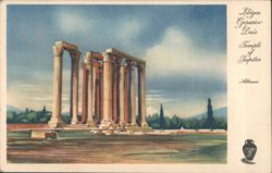 Temple of Jupiter, Athens Postcard