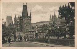 Prague Charles Bridge, Old Town Bridge Tower Postcard