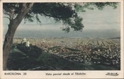 Barcelona cityscape from Tibidabo Postcard