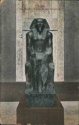 Cairo Museum - Statue of King Khephren Postcard