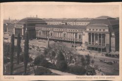 Leipzig Hauptbahnhof von Osten gesehen Postcard