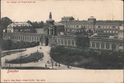 Dresden Zwinger from Weber's Hotel Postcard