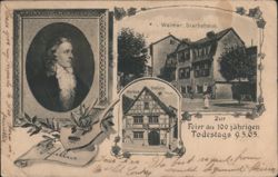 Goethe, Weimar Sterbehaus, Marbach Geburtshaus 1905 Postcard
