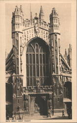 Bath Abbey West Front, Lantern of the West Window Postcard