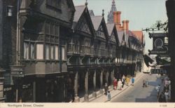 Northgate Street, Chester - Half-Timbered Buildings Postcard