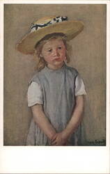Child in a Straw Hat by Mary Cassatt Postcard