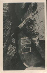Cave Interior, Bohemian Paradise, U Kalicha, Jan Hus Monument Postcard