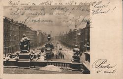 Wenceslas Square, Prague in Winter Postcard