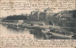 Dresden Steamboat Landing, Brühl's Terrace Postcard