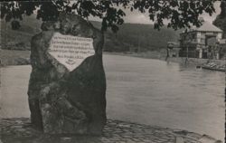 Weserstein Monument, Werra & Fulda Rivers Confluence, Hann. Münden Postcard
