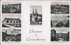 Bonjour de Luxembourg, Multiple City Views Postcard