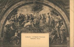 Raffaello - Il Monte Parnaso, Vaticano, Roma Postcard
