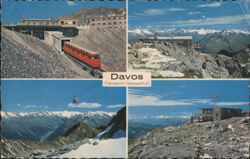 Davos Parsenn-Weissfluh Mountain Views, Switzerland Postcard
