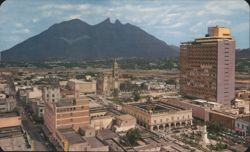 Monterrey, México Partial View Cityscape & Mountains Postcard
