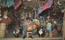 Pottery Painter, Avenida Revolución, México Postcard