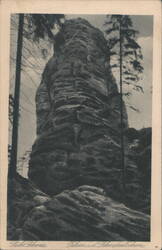 Sächsische Schweiz Felsen, Schwedenlöcher Rock Formation Postcard